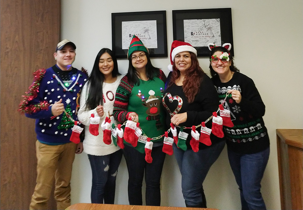 Raba Kistner McAllen Ugly Sweater Day 2019 Social Media